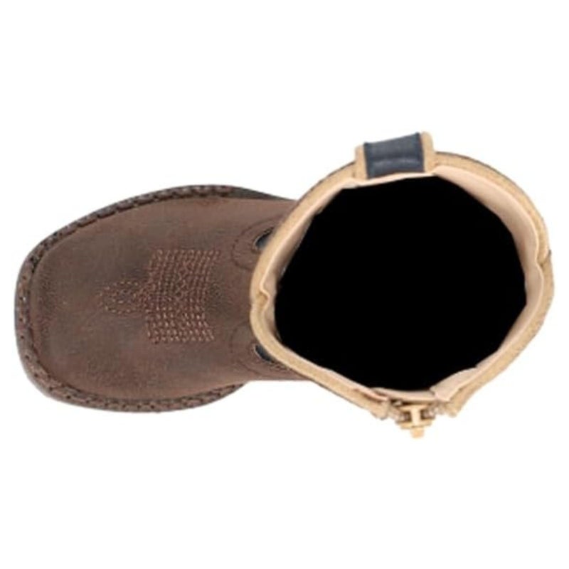 ROPER أحذية كاجوال للأطفال الأولاد من روبر بتصميم أمريكي وقدم مربعة - متوسطة الساق - زرقاء، بنية، حمراء - المقاس 2 M - Image 4